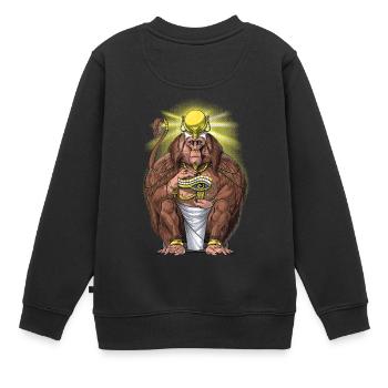 Altägyptische Mythologie Gottheit Aani - Kinder Premium Organic Sweatshirt - Schwarz - Hinten - AI Model Kid Female (0cm)