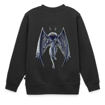 Kryptische Kreatur Mothman - Kinder Premium Organic Sweatshirt - Schwarz - Hinten - AI Model Kid Female (0cm)