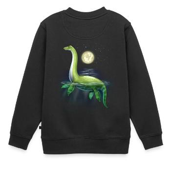 Monstre du Loch Ness - Sweat Premium enfant bio - noir - Dos - AI Model Kid Female (0cm)