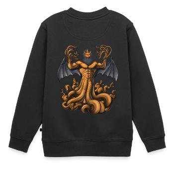 Griechische Mythologie Gottheit Typhon - Kinder Premium Organic Sweatshirt - Schwarz - Hinten - AI Model Kid Female (0cm)