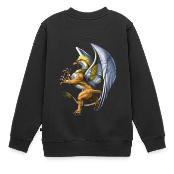 Griechische Mythologie Kreatur Griffin - Kinder Premium Organic Sweatshirt - Schwarz - Hinten - AI Model Kid Female (0cm)