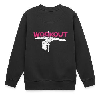 Poledancing Tanzen Tänzerin Tanzsport Fitness - Kinder Premium Organic Sweatshirt - Schwarz - Hinten - AI Model Kid Female (0cm)