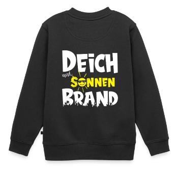 Deich und Sonnenbrand für Camping Urlaub - Kinder Premium Organic Sweatshirt - Schwarz - Hinten - AI Model Kid Female (0cm)