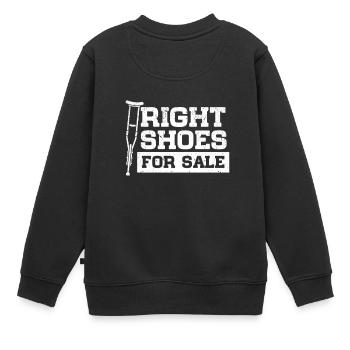 Right Shoes For Sale Amputation Walking Stick - Kids Premium Organic Sweatshirt - black - Back - AI Model Kid Female (0cm)
