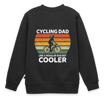 Radfahren Dad Normaler Vater Nur Cooler Papa - Kinder Premium Organic Sweatshirt - Schwarz - Hinten - AI Model Kid Female (0cm)