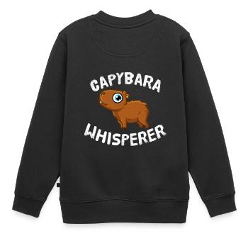 Capybara Whisperer Amoureux des animaux Capybara - Sweat Premium enfant bio - noir - Dos - AI Model Kid Female (0cm)