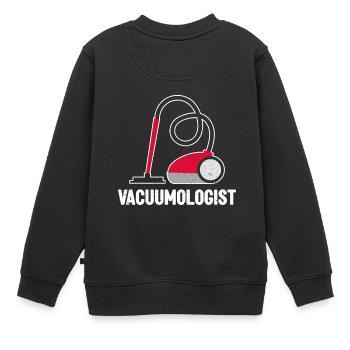 Staubsauger Haushalt Hausputz Hausfrau Hausmann - Kinder Premium Organic Sweatshirt - Schwarz - Hinten - AI Model Kid Female (0cm)