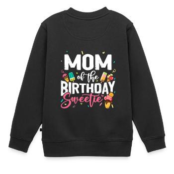 Ice Cream Party Maman Anniversaire B-Day - Sweat Premium enfant bio - noir - Dos - AI Model Kid Female (0cm)