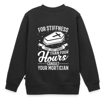 Lustige Sprüche Bestatter Totengräger Sarkasmus - Kinder Premium Organic Sweatshirt - Schwarz - Hinten - AI Model Kid Female (0cm)