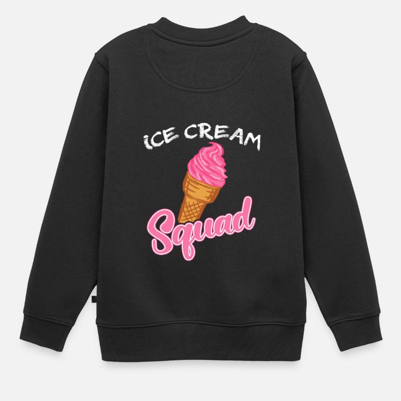 Ice Cream Squad Ice Cream Anniversaire B-Day Crew - Sweat Premium enfant bio - noir
