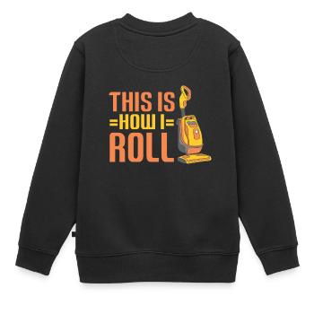 Staubsauger Haushalt Hausputz Hausfrau Hausmann - Kinder Premium Organic Sweatshirt - Schwarz - Hinten - AI Model Kid Female (0cm)