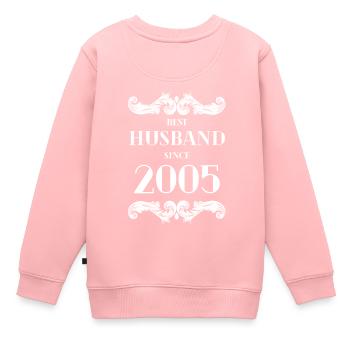 Meilleur mari depuis l’anniversaire de mariage 2005 - Sweat Premium enfant bio - rose - Dos - AI Model Kid Female (0cm)