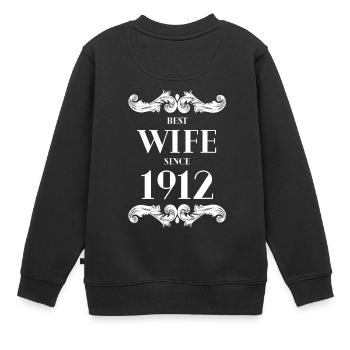 Trauzeugin seit 1912 Hochzeit - Kinder Premium Organic Sweatshirt - Schwarz - Hinten - AI Model Kid Female (0cm)