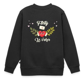 Travailleur séduisant - Sweat Premium enfant bio - noir - Dos - AI Model Kid Female (0cm)