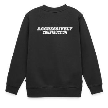 travailleur de la construction agressif - Sweat Premium enfant bio - noir - Dos - AI Model Kid Female (0cm)