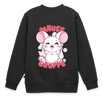 Süßes Mäusegruppe Kindergarten Gruppentier - Kinder Premium Organic Sweatshirt - Schwarz - Hinten - AI Model Kid Female (0cm)