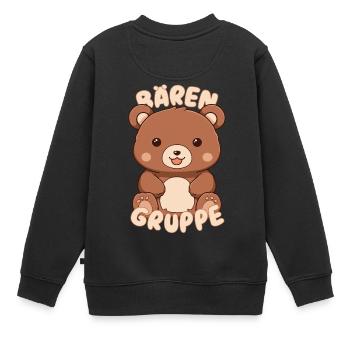 Süßes Bärengruppe Kindergarten Gruppentier - Kinder Premium Organic Sweatshirt - Schwarz - Hinten - AI Model Kid Female (0cm)