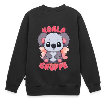 Süßes Koalagruppe Kindergarten Gruppentier - Kinder Premium Organic Sweatshirt - Schwarz - Hinten - AI Model Kid Female (0cm)