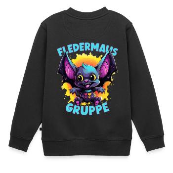 Cartoon Fledermausgruppe Kindergarten Gruppentier - Kinder Premium Organic Sweatshirt - Schwarz - Hinten - AI Model Kid Female (0cm)