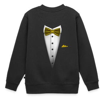 Conception de smoking avec nœud papillon pour les mariages et - Sweat Premium enfant bio - noir - Dos - AI Model Kid Female (0cm)
