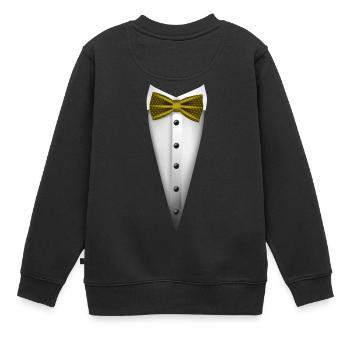 Conception de smoking avec nœud papillon pour les mariages et - Sweat Premium enfant bio - noir - Dos - AI Model Kid Female (0cm)