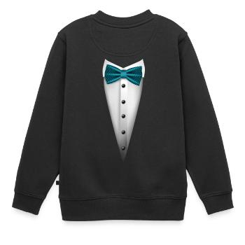 Conception de smoking avec nœud papillon pour les mariages et - Sweat Premium enfant bio - noir - Dos - AI Model Kid Female (0cm)