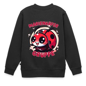 Süßes Marienkäfergruppe Kindergarten Gruppentier - Kinder Premium Organic Sweatshirt - Schwarz - Hinten - AI Model Kid Female (0cm)