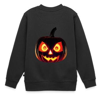 Halloween Spooky Kürbis Design Geschenk für Heiligtümer - Kinder Premium Organic Sweatshirt - Schwarz - Hinten - AI Model Kid Female (0cm)