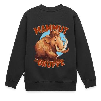 Comic Mammutgruppe Kindergarten Gruppentier - Kinder Premium Organic Sweatshirt - Schwarz - Hinten - AI Model Kid Female (0cm)