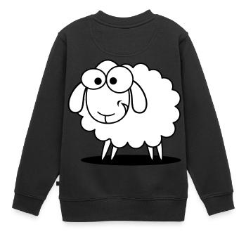 sweet-sheep - Kinder Premium Organic Sweatshirt - Schwarz - Hinten - AI Model Kid Female (0cm)