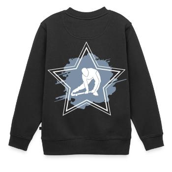 Hockey Star - Sweat Premium enfant bio - noir - Dos - AI Model Kid Female (0cm)