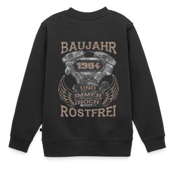 Baujahr und immer noch Rostfrei 1964 - Kinder Premium Organic Sweatshirt - Schwarz - Hinten - AI Model Kid Female (0cm)