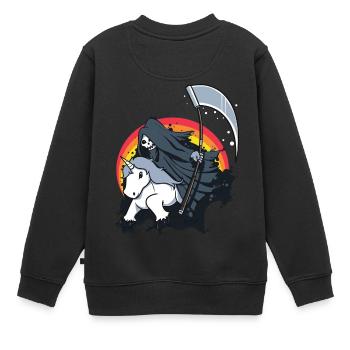 la mort de la mort licorne Sense cadeau drôle - Sweat Premium enfant bio - noir - Dos - AI Model Kid Female (0cm)