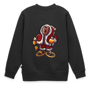L'esquimau - Sweat Premium enfant bio - noir - Dos - AI Model Kid Female (0cm)