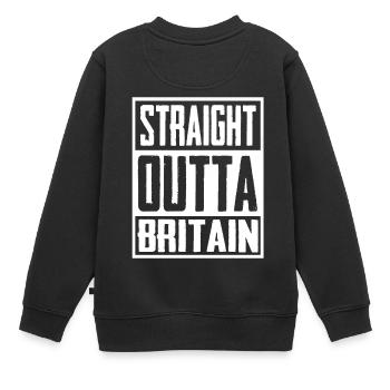Directement en Grande-Bretagne - Sweat Premium enfant bio - noir - Dos - AI Model Kid Female (0cm)