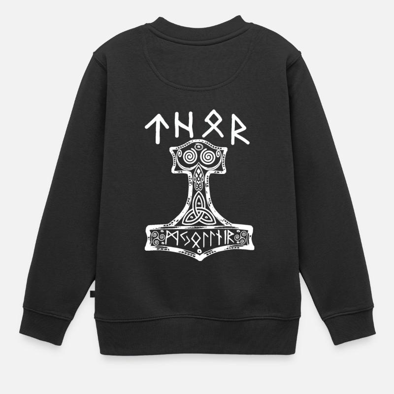 thor hammer - Sweat Premium enfant bio - noir