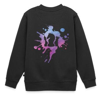 Échecs d’échecs jeu d’échecs - Sweat Premium enfant bio - noir - Dos - AI Model Kid Female (0cm)
