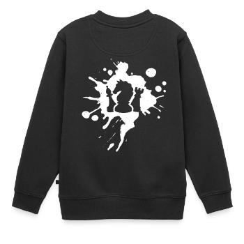 Échecs d’échecs jeu d’échecs - Sweat Premium enfant bio - noir - Dos - AI Model Kid Female (0cm)