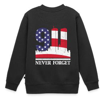 9-11 20 Never Forget Year Anniversary - Kinder Premium Organic Sweatshirt - Schwarz - Hinten - AI Model Kid Female (0cm)