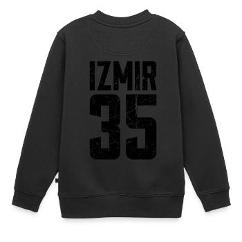 Izmir 35 Turquie Turkiye Cadeau Vacances TR Turk - Sweat Premium enfant bio - noir - Dos - AI Model Kid Female (0cm)