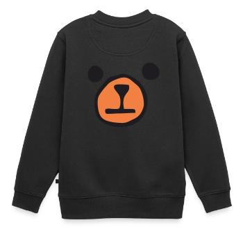 Bären Gesicht - Bär - Kinder Premium Organic Sweatshirt - Schwarz - Hinten - AI Model Kid Female (0cm)
