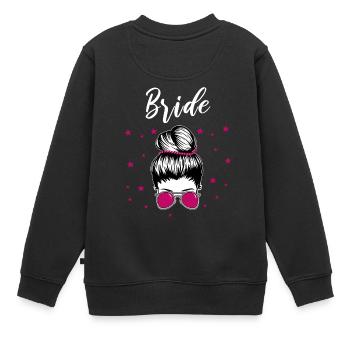 Enterrement de vie de jeune fille de mariée - Sweat Premium enfant bio - noir - Dos - AI Model Kid Female (0cm)