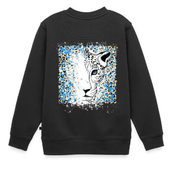 Cooles Animal Print - Kinder Premium Organic Sweatshirt - Schwarz - Hinten - AI Model Kid Female (0cm)