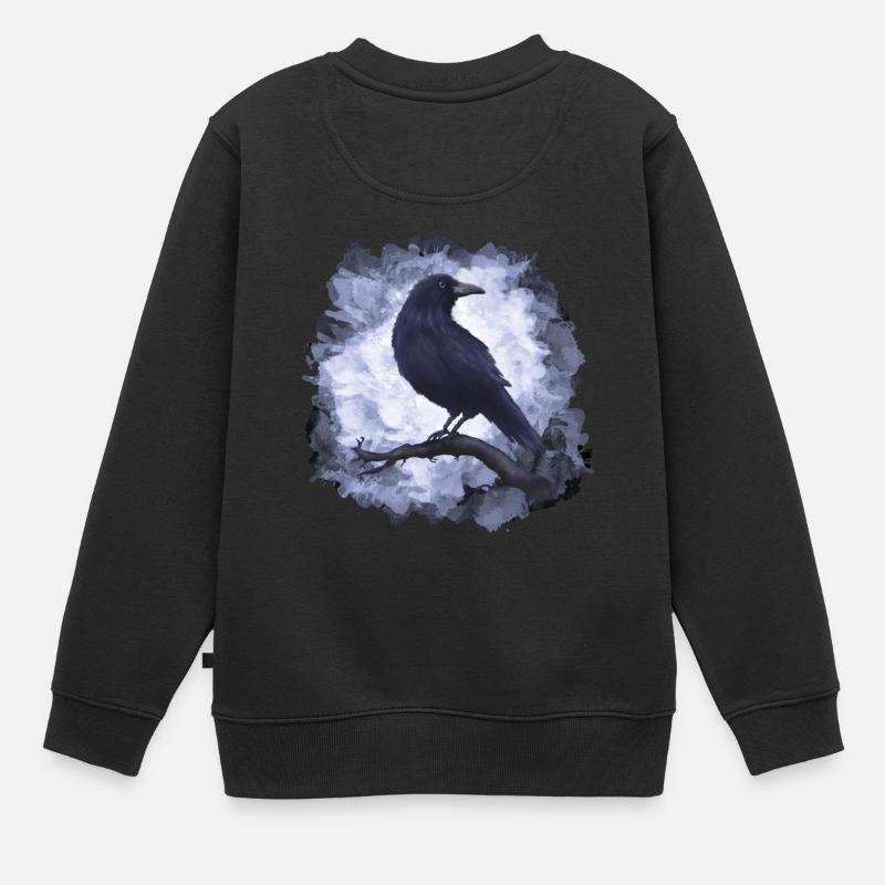 Rabe Krähe Goth - Kinder Premium Organic Sweatshirt - Schwarz