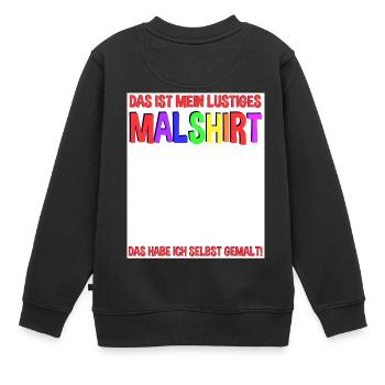 Lustiges Malen Zeichnen Shirts Bemalen Malshirt - Kinder Premium Organic Sweatshirt - Schwarz - Hinten - AI Model Kid Female (0cm)