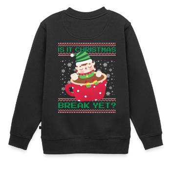 C’est déjà les vacances de Noël ? Professeur de diablotin de cacao - Sweat Premium enfant bio - noir - Dos - AI Model Kid Female (0cm)