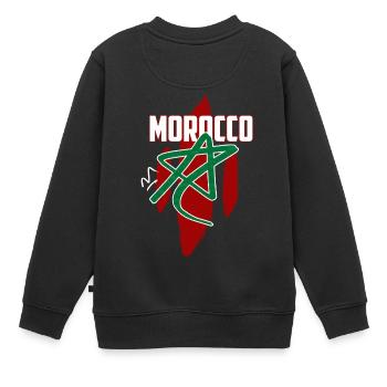 Marokko - Kinder Premium Organic Sweatshirt - Schwarz - Hinten - AI Model Kid Female (0cm)