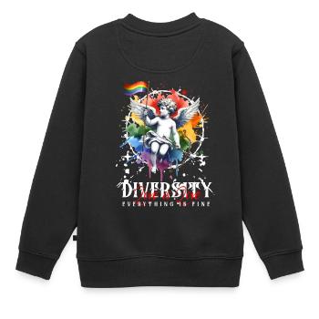 Gay Amor Cupid LQBTQ - Kinder Premium Organic Sweatshirt - Schwarz - Hinten - AI Model Kid Female (0cm)