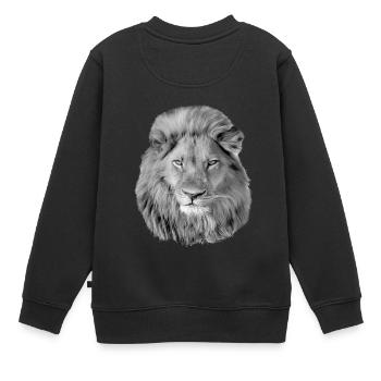 Lion - Sweat Premium enfant bio - noir - Dos - AI Model Kid Female (0cm)