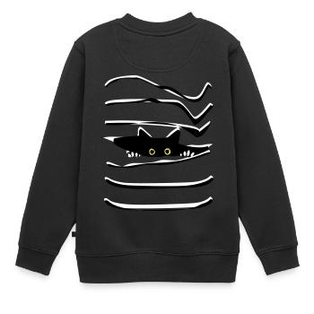 Mieze - Kinder Premium Organic Sweatshirt - Schwarz - Hinten - AI Model Kid Female (0cm)